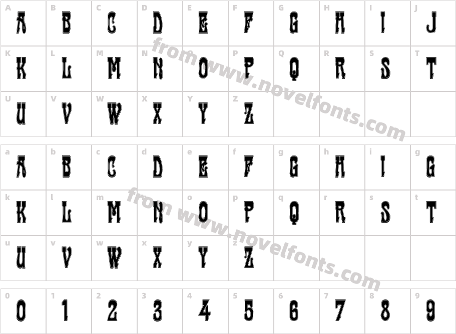 CabaretContourCharacter Map