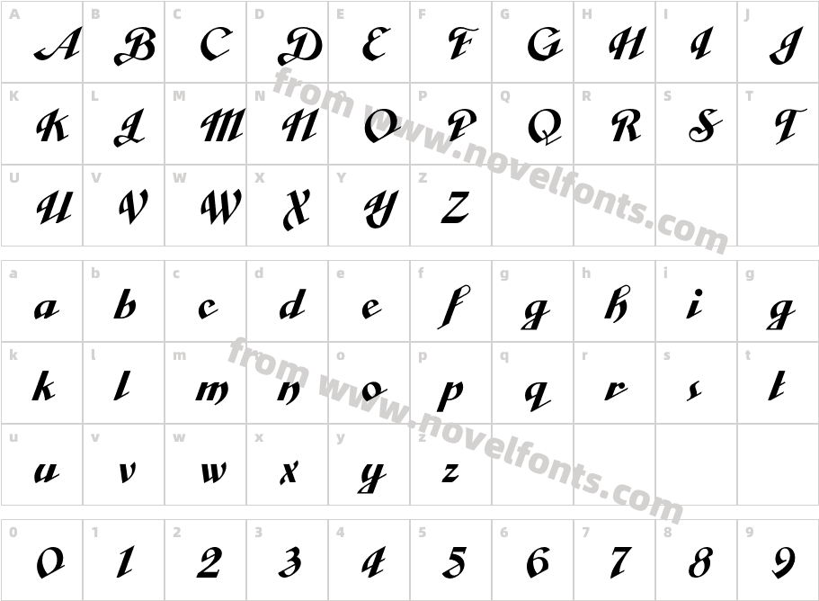 CabargaCursICG-SolidAltCharacter Map