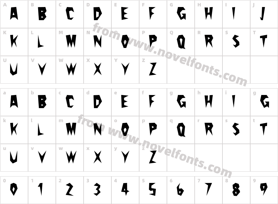 Cactus PlainCharacter Map