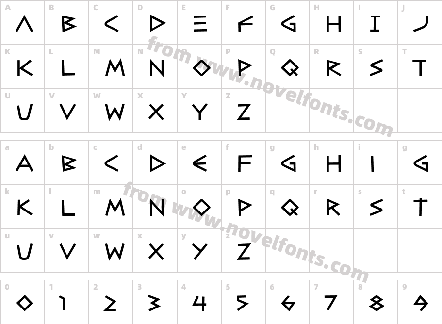 CaesarBrute BTN BoldCharacter Map