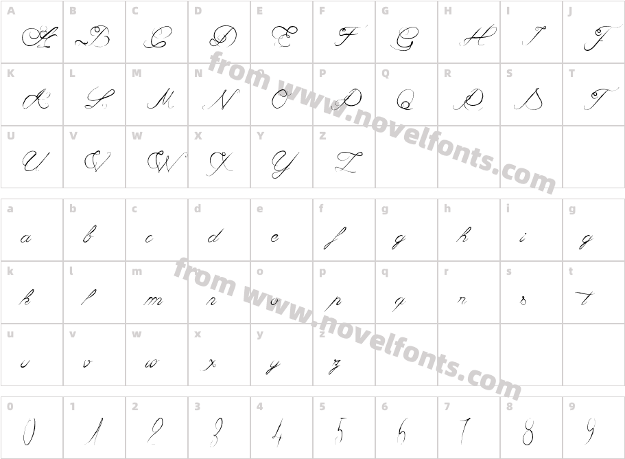 Caviar de DianeCharacter Map