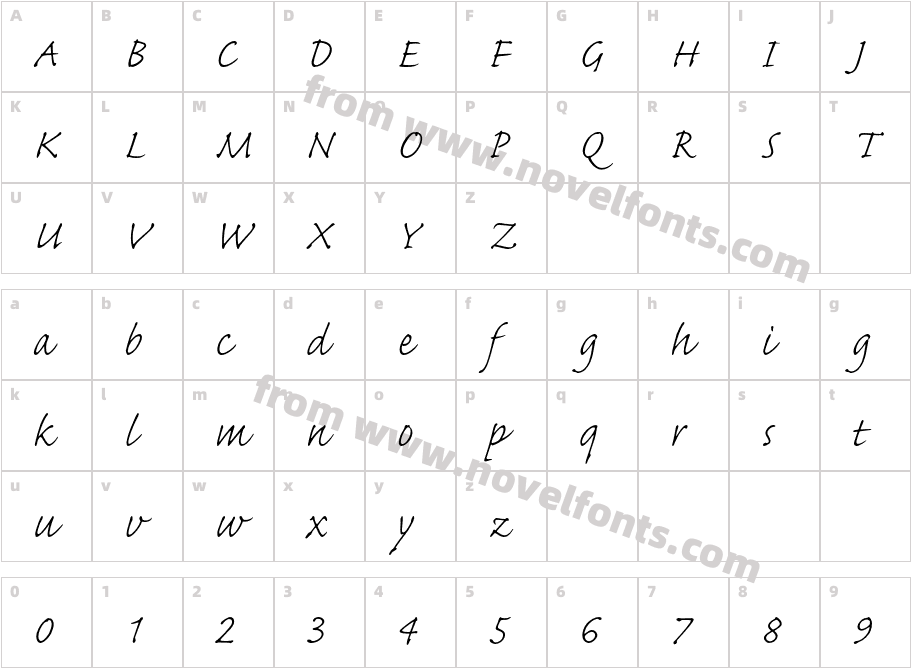 CaflischScriptPro-LightCharacter Map