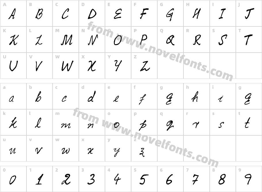 Caitanya fontCharacter Map