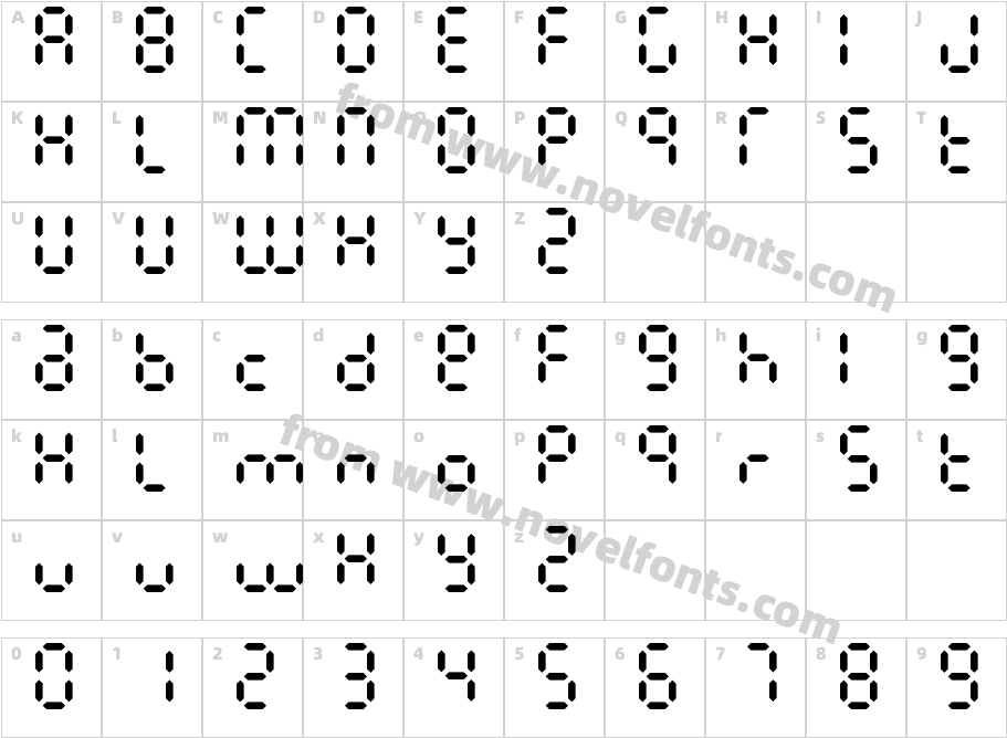 Calculatrix 7 RegularCharacter Map