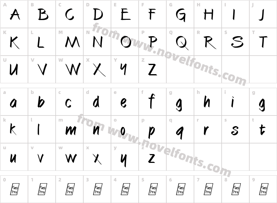 CaliBrushCharacter Map