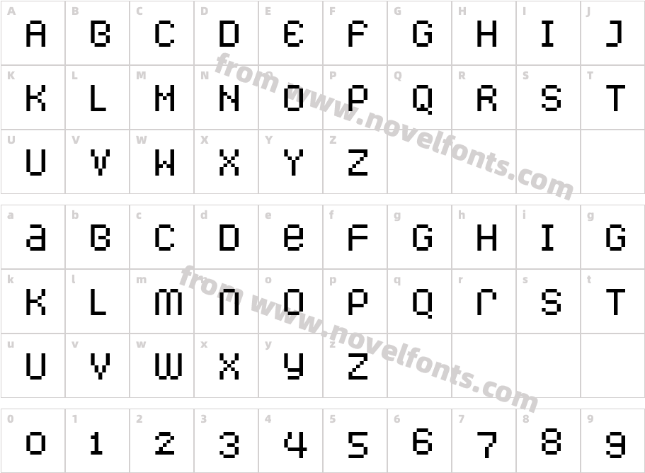 Caliper UnicaseCharacter Map