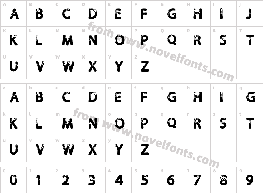 Calla Personal Use OnlyCharacter Map