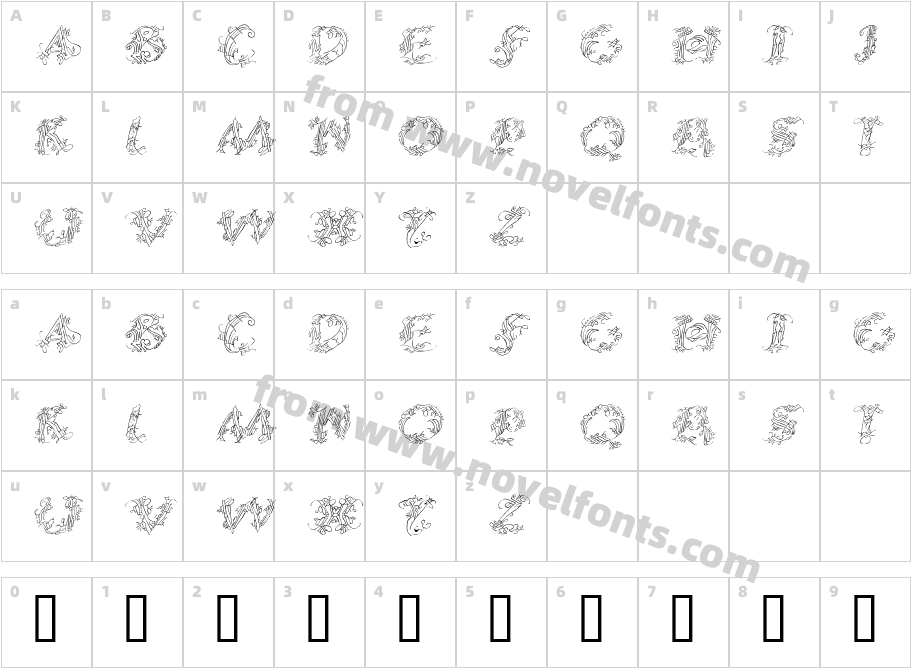 CalliPsoGrafia  ItalicCharacter Map