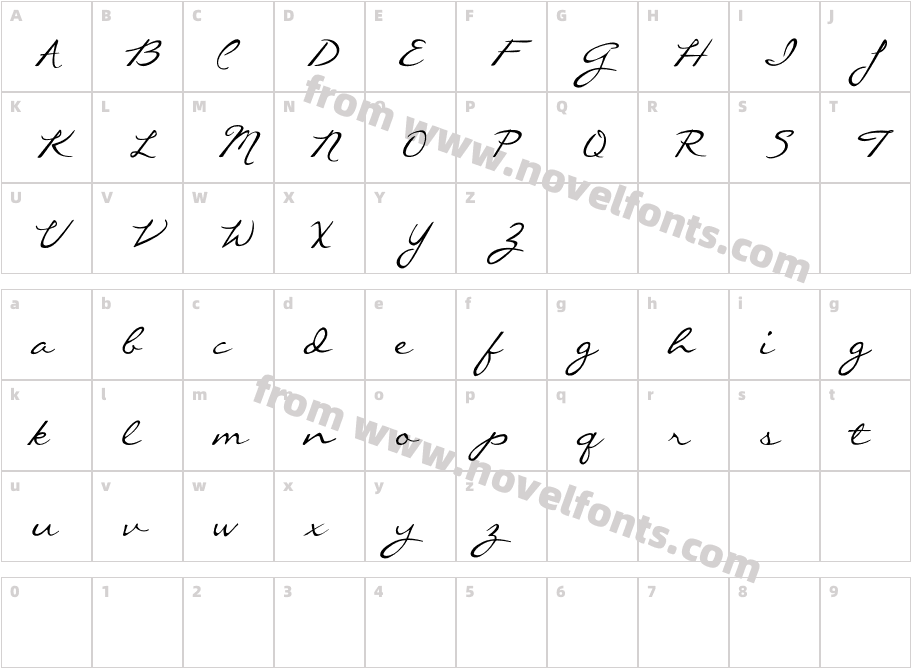 CallieHandCharacter Map