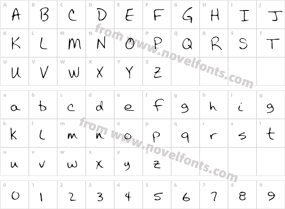 CalvinsHand-PlainCharacter Map