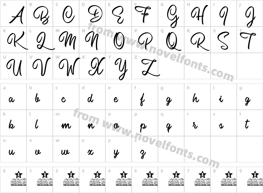 Campesina Personal Use RegularCharacter Map