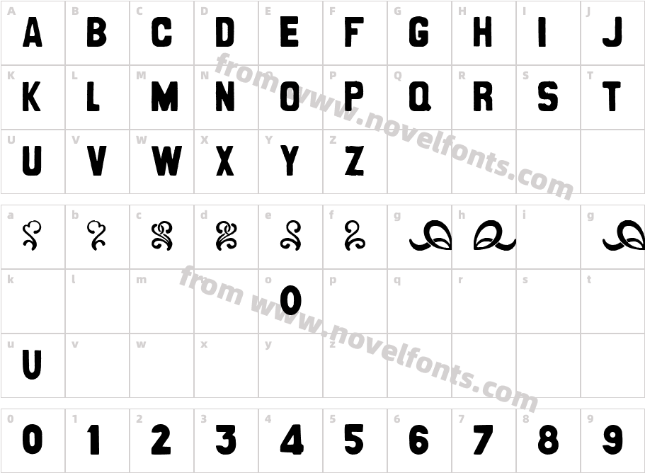 CanCan de Bois BoldCharacter Map