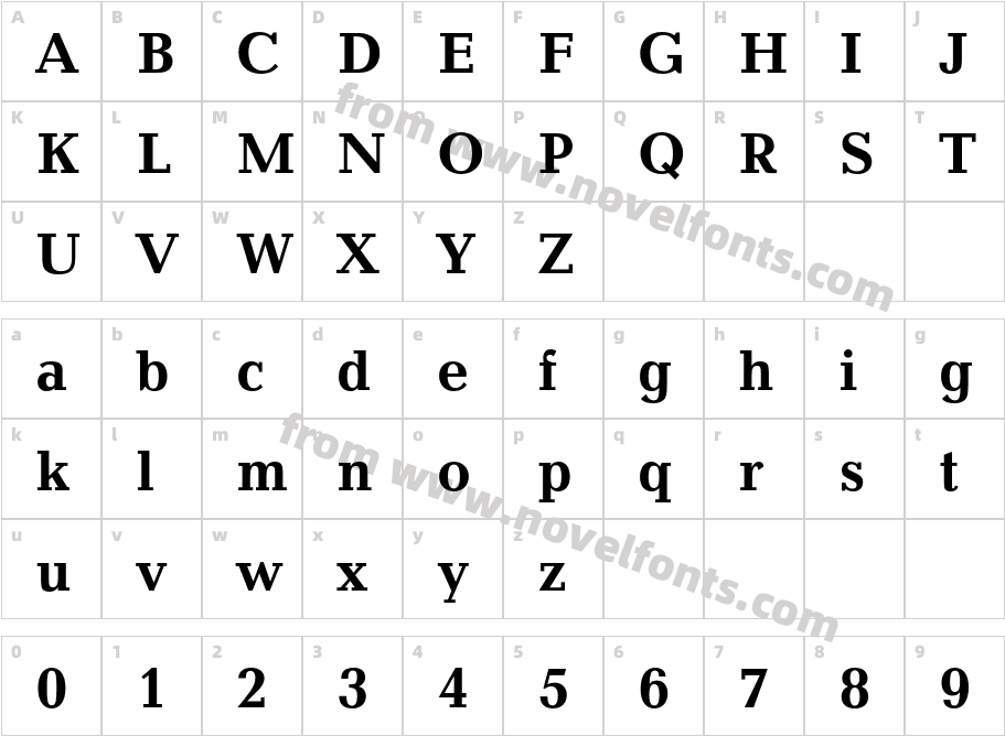 CandidaBT-BoldCharacter Map