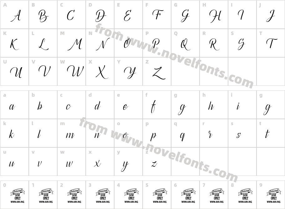 Canela Bark PERSONAL USECharacter Map