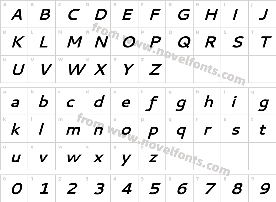 Cantarell Bold ObliqueCharacter Map