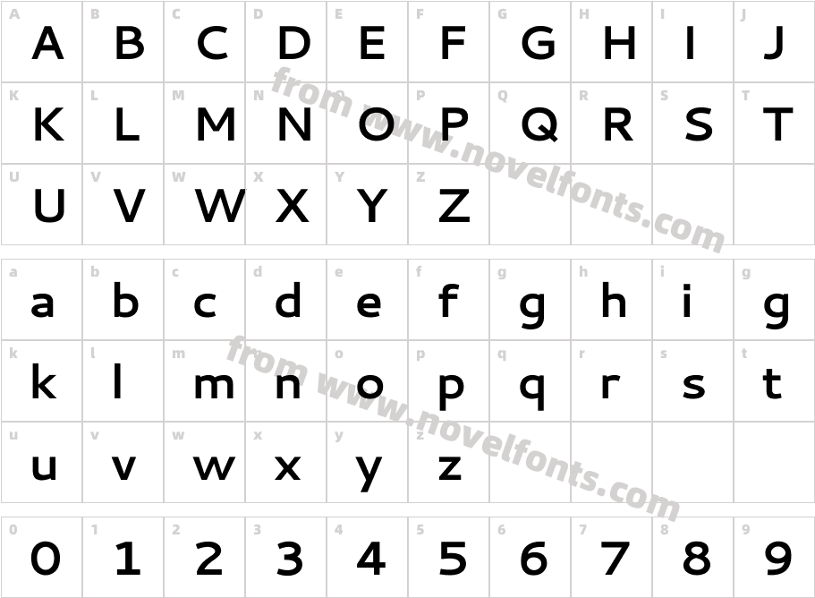 Cantarell BoldCharacter Map