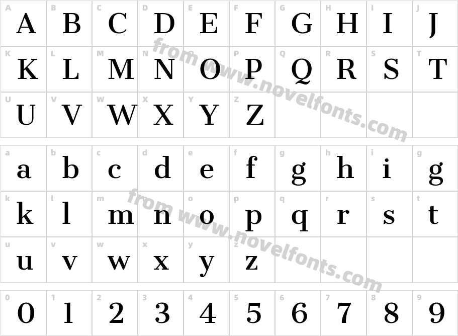 CantataOne-RegularCharacter Map