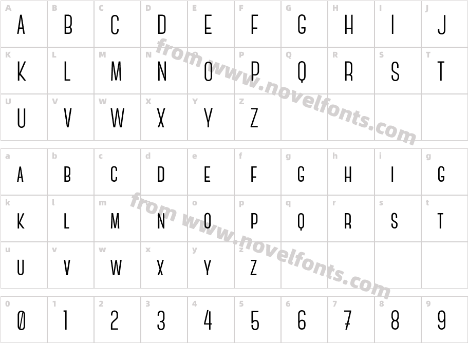 Canter BoldCharacter Map