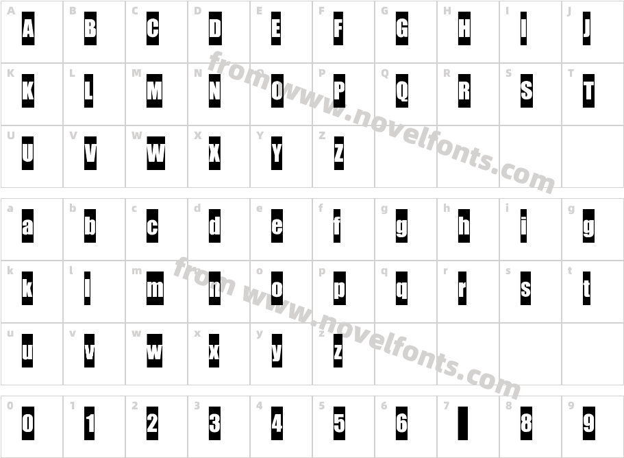 Capsle BoldCharacter Map