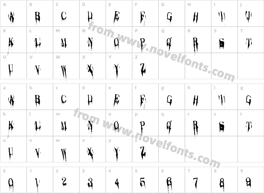 CaracuraCharacter Map