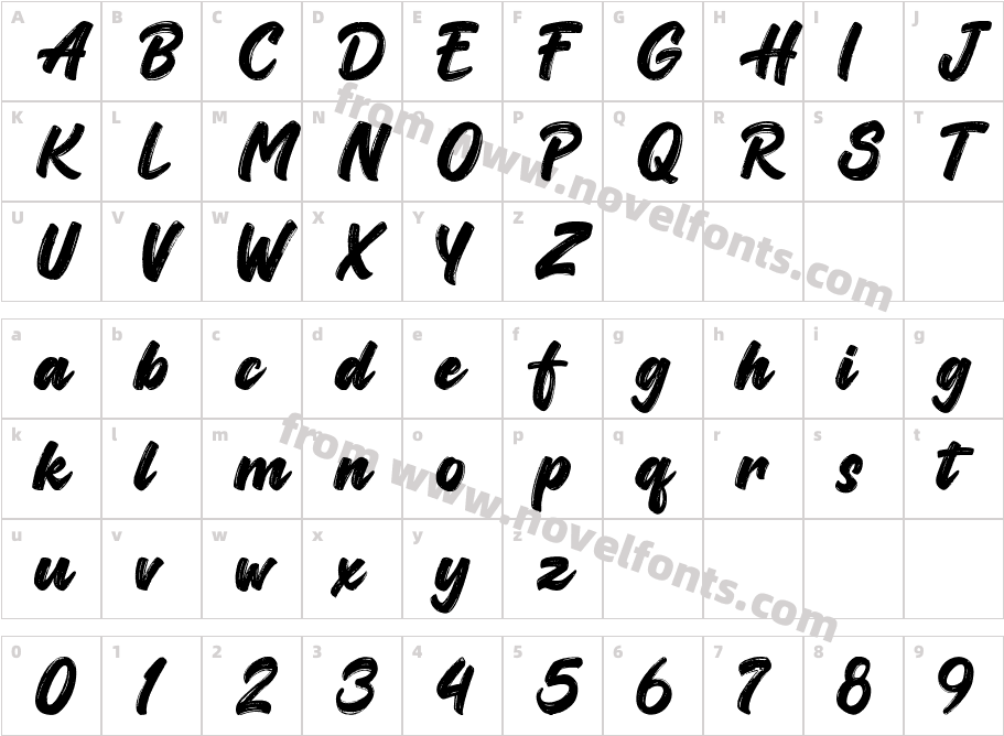 CaramelandVanillaCharacter Map