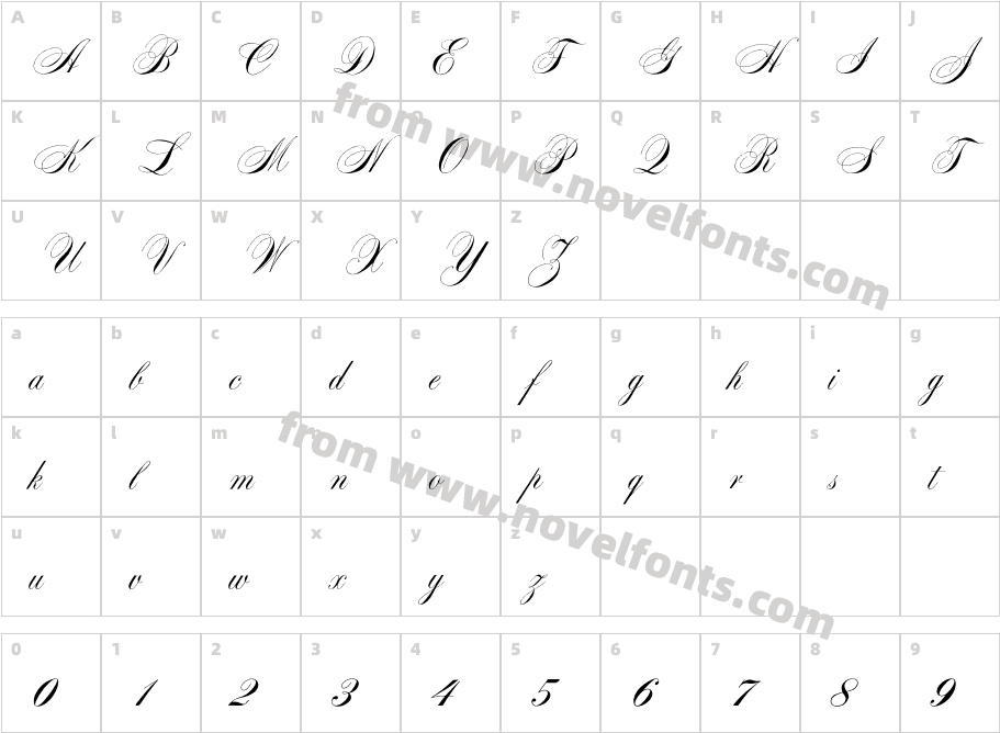 CaravelleCharacter Map