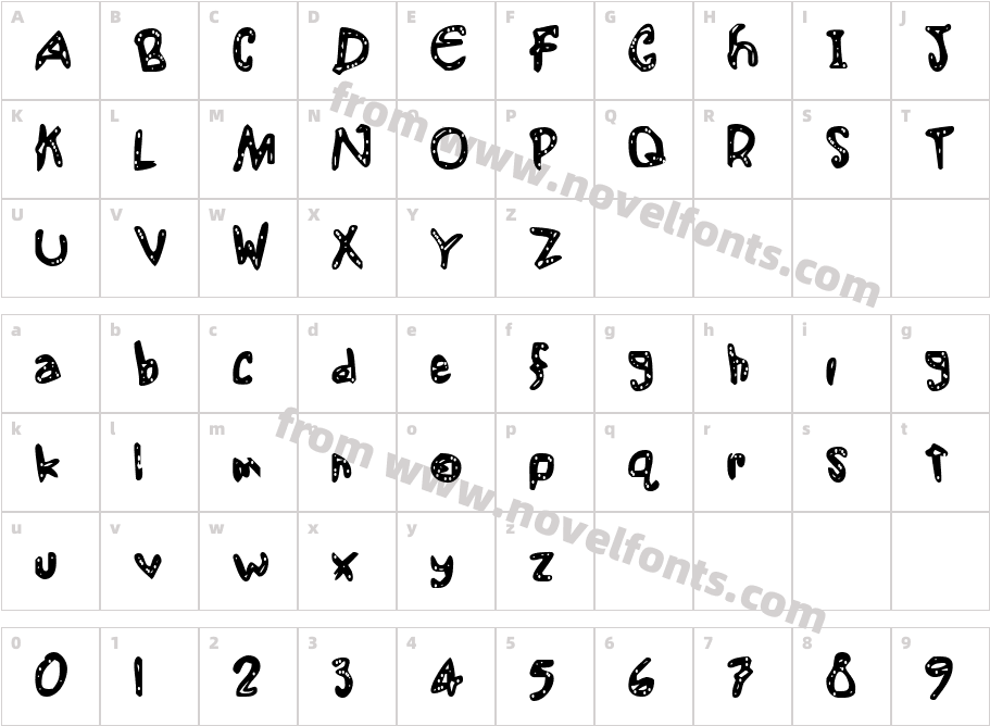 Carbonated FontCharacter Map