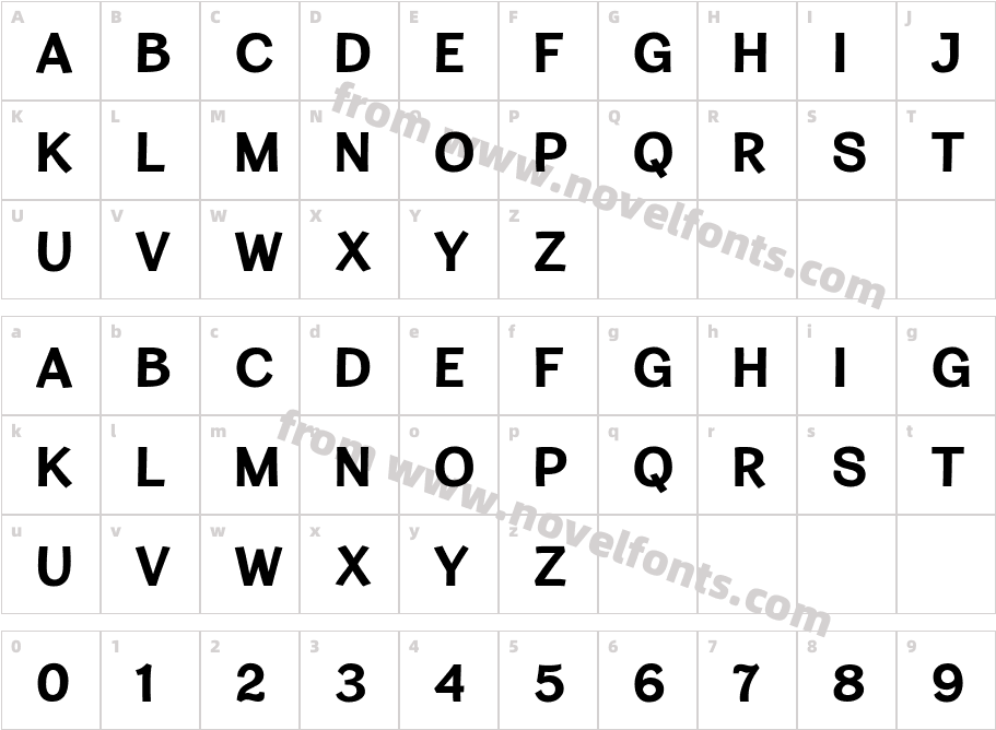 CardiganTitlingRg-BoldCharacter Map