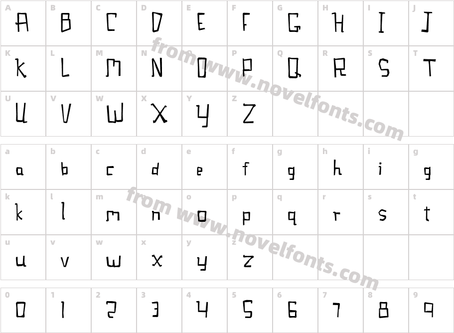 CaribouCharacter Map