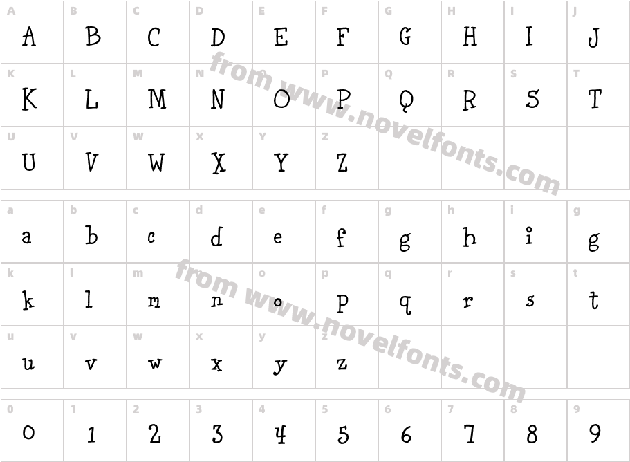 CarnationCharacter Map