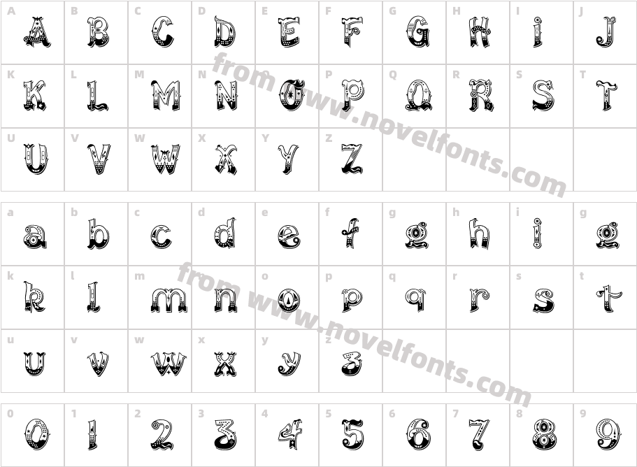 CarnavaleDelightCharacter Map