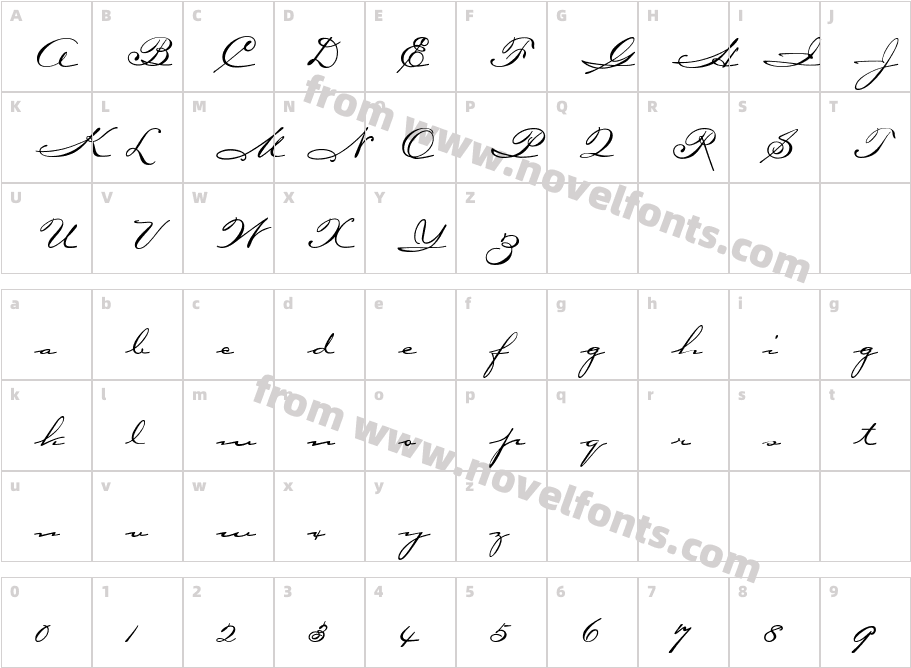 Carpenter ICGCharacter Map