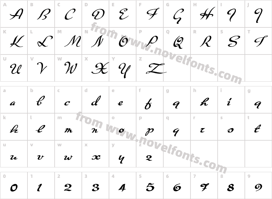 CarpeteCharacter Map