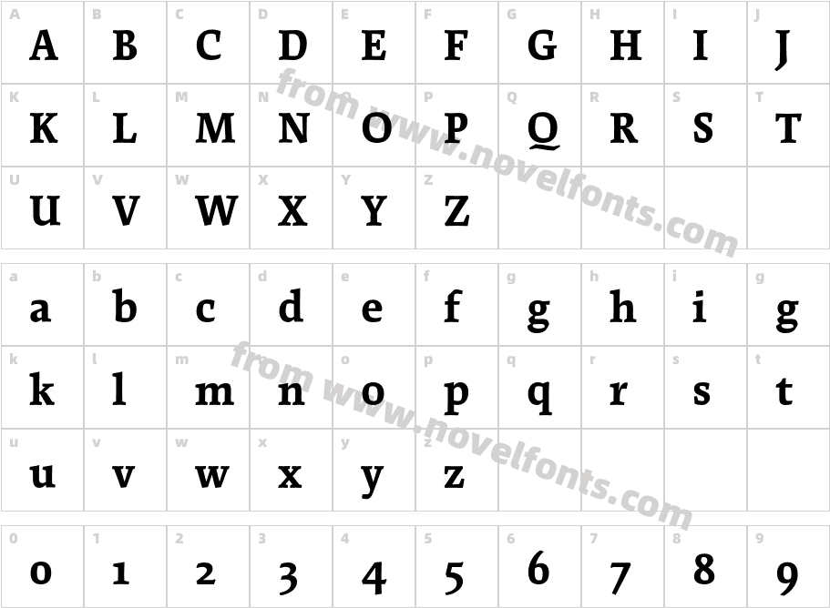 CartierBookStd-BoldCharacter Map