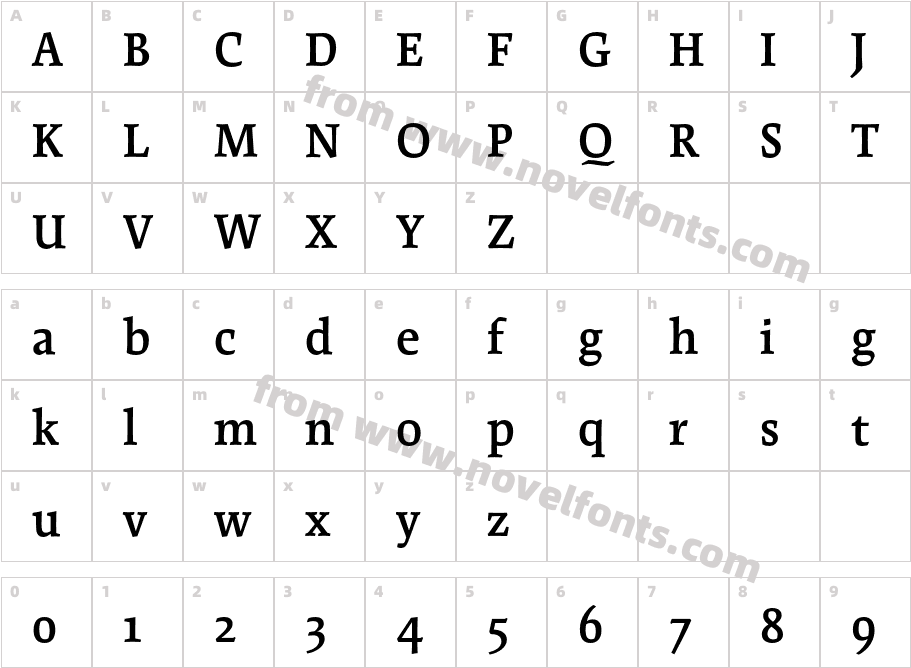 CartierBookStd-MediumCharacter Map