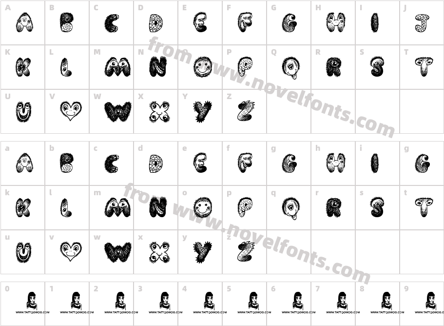 Cartoon FreakCharacter Map