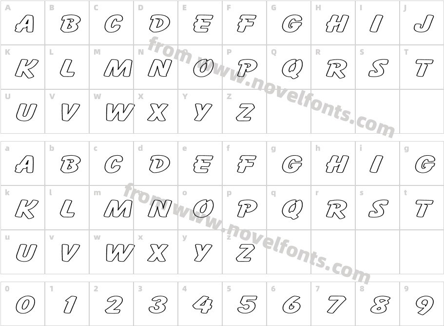 Cartoon Hollow ExpandedCharacter Map