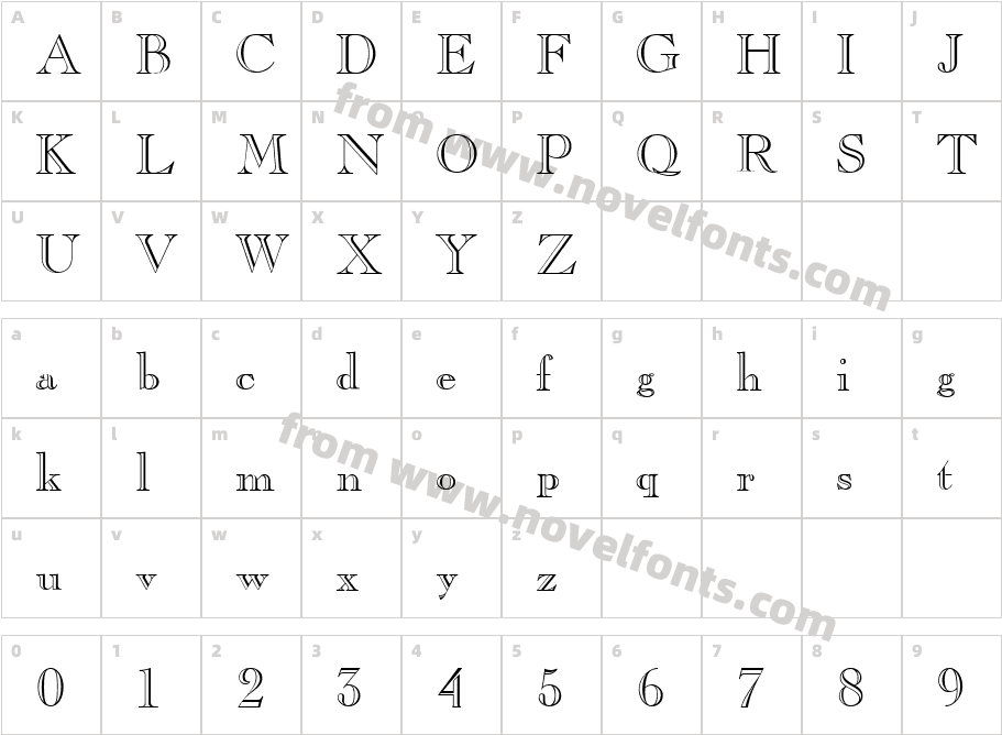 Cas Open Face NormalCharacter Map