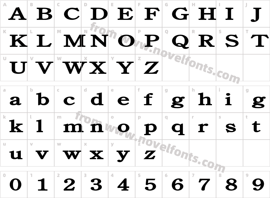 Cento Extended BoldCharacter Map