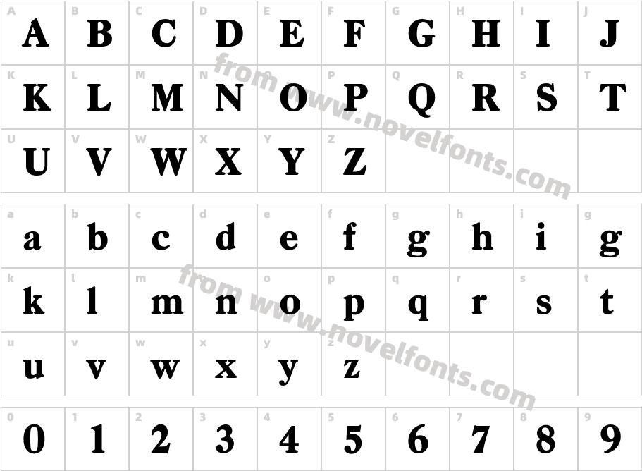 Casad-ExtraBoldCharacter Map