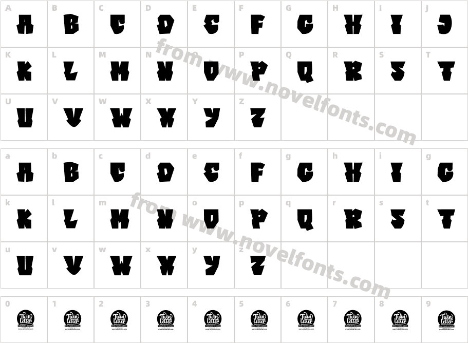 Caskey Bold Personal UseCharacter Map