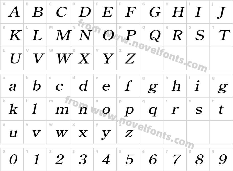 Cento WideCharacter Map