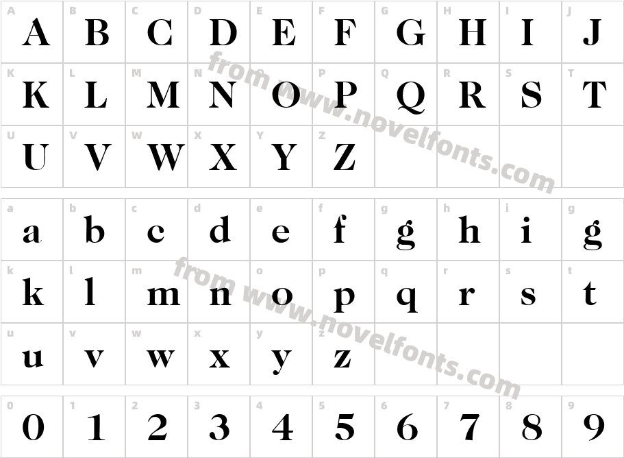 Caslon335-BoldCharacter Map