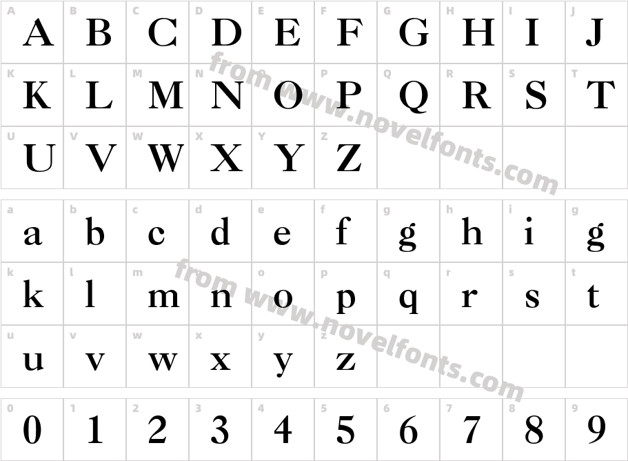 Caslon3LTStd-RomanCharacter Map