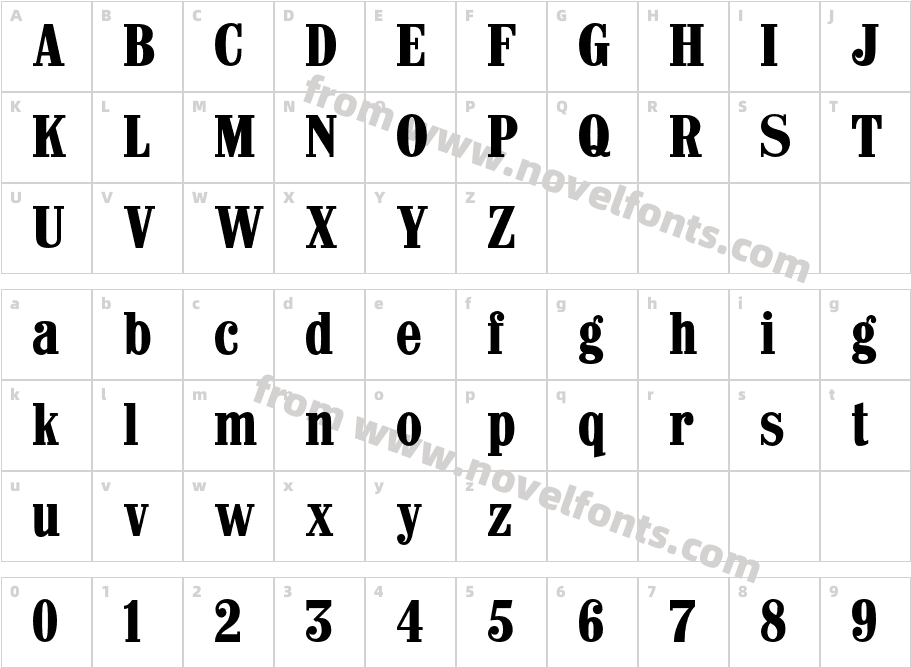 CastlePressNo1Character Map