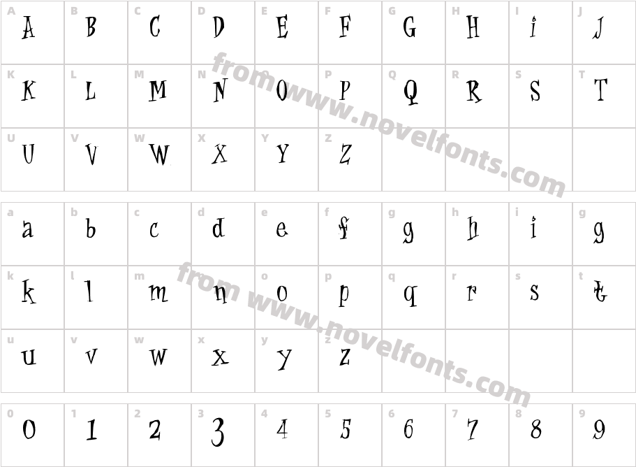 Cat Krap!Character Map