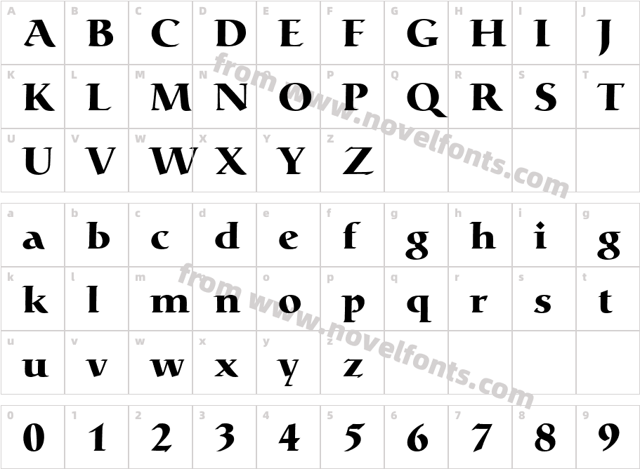 Catull BoldCharacter Map