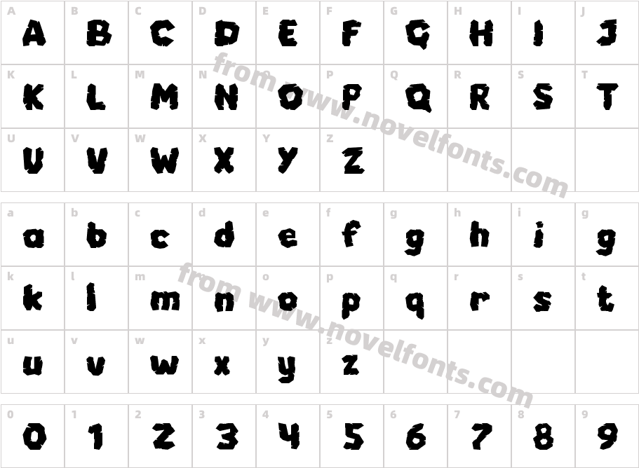 Cave-StoneCharacter Map