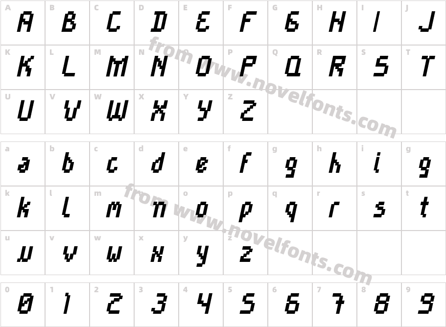 Cayetano Bold ItalicCharacter Map