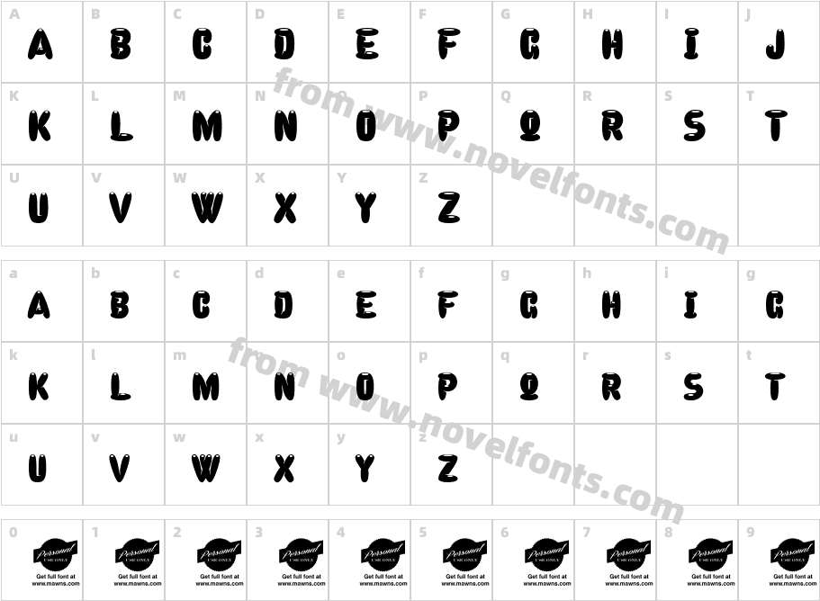 Celebrater PERSONAL USECharacter Map